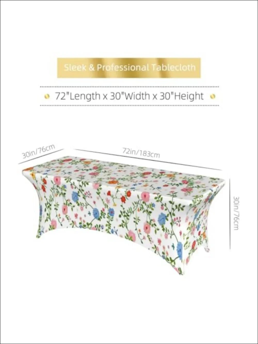 Spandex Tablecloth 6FT Fitted Rectangular Stretch Wrinkle Resistant